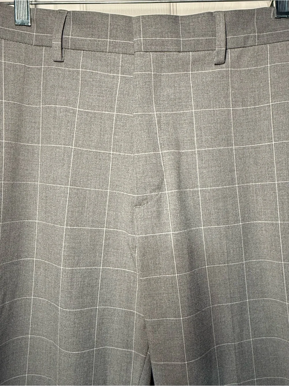 H&M Men's Gray Windowpane Dress Pants Slim Fit Size 29